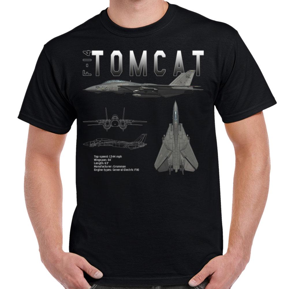 F-14 Tomcat Schematic Design T-Shirt M