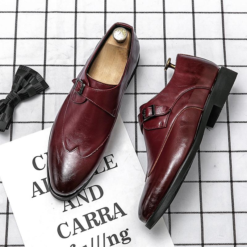 Designer Fashion Men's Dress Wedding Office Leather Red Black Business Formal Driving Loafers Shoes for Men with Free Shipping