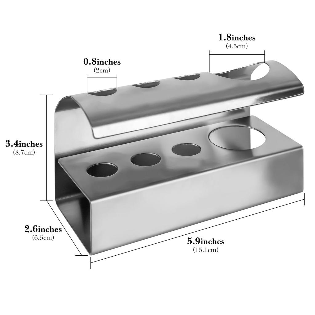 Linkidea Countertop Toothbrush Holder for Stainless Steel Stand for Manual Toothbrushes and Compatible with Colgate ExtraClean and CrossAction Shower,