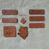 Handmade DIY Knitting Yarn Scarf and Hat Ornament with Leather Label Gift Set