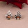 Sunstone Stud Earrings 6x4mm | Sterling Silver Gemstone Earrings | Boho Everyday Studs | Handmade Jewelry Gift for Her