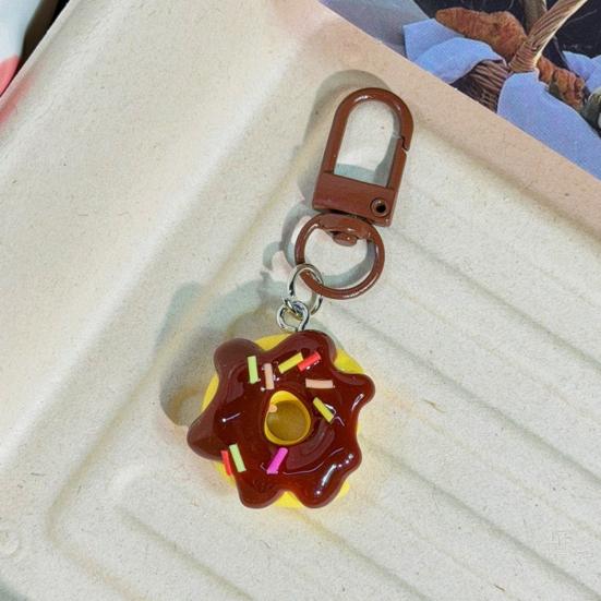 Keychain Pendant Corn Egg Tart Design Mini Size Food Keyring Keys Bags Phone Lanyard Versatile Hanging Ornament