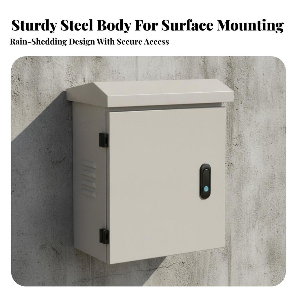 Weatherproof Wall-Mounted Electrical Enclosure Lockable Cabinet with