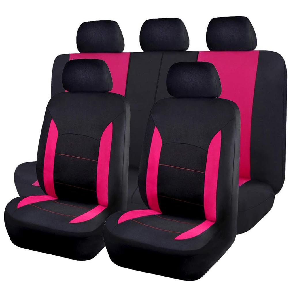 Four Seasons Polyester Fabric 5 Seats Universal Car Seat Cover Full Set