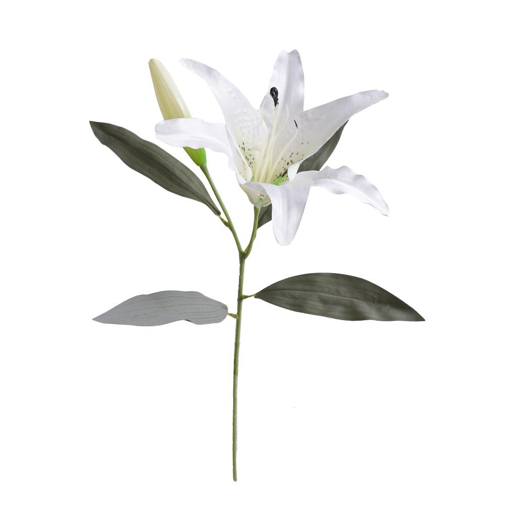 1Pcs Lily Artificial Flowers Bouquet 50CM Fake Flowers for Garden Party Wedding Marriage Decoration Home Decor DIY Vase Ornament
