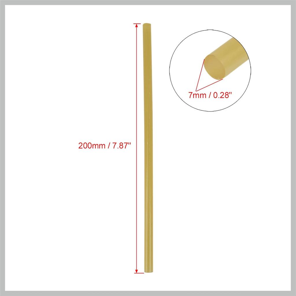 12 Pcs 7mm X 200mm Hot Glue Sticks Auto Body Paintless Dent Removal Repair Yellow for Car Replacement Car Parts