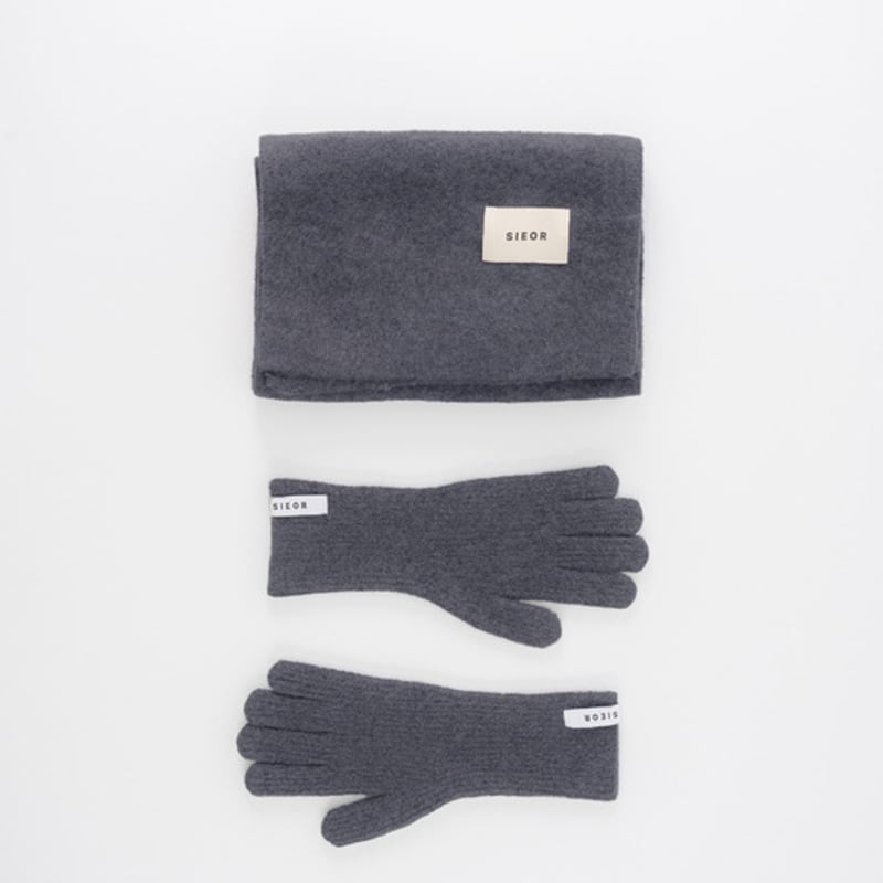 SIEOR TRIKXI Muffler Gloves Set_charcoal