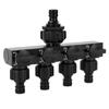 Versatiles Plastic Water Dispenser 4 Way Division With Ball Valves Suitable for Multiple Outdoor Applications
