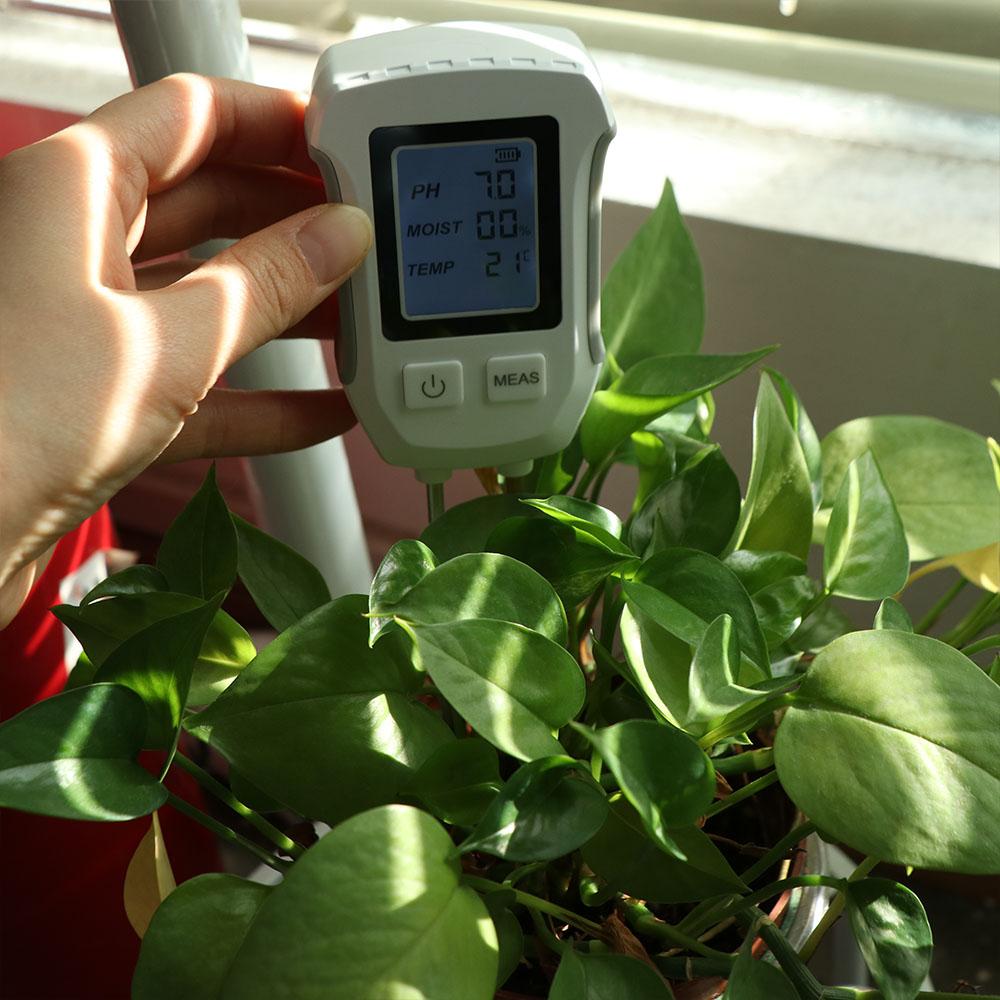 LCD Screen PH/Moisture/Temperature Meter 3 In 1 Soil  Humidity Detector Soil Tester  Flower Plants