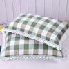 Thickened Pure Cotton Old Coarse Fabric Lace Pillowcase, A Pair of Student and Children's Dormitory Cotton Pillow Covers
