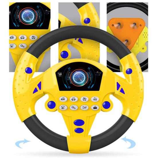 Simulation Steering Wheel Rhythm Training Hand-on Ability Interactive Toys Body Movements Development Steering Wheel Toy for Kids