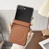 Piele PU de Lux pentru Carcasă Magnetică de Telefon Magsafe pentru Samsung Galaxy Z Flip 8 7 Flip8 Flip7 Balamă Protecție Completă Antișoc