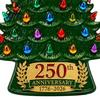 Festive Tree Hanging 5 Pcs 2D Flat 250 Anniversary USA Christmas Ornament, Year Holiday Gift for Family of America 1776-2026 Acrylic Patriotic