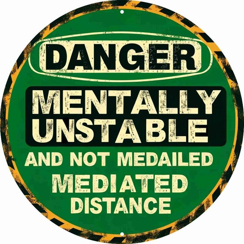 Round Parking Sign Tin Painting for Bars Clubs Home Wall Entrance Gifts