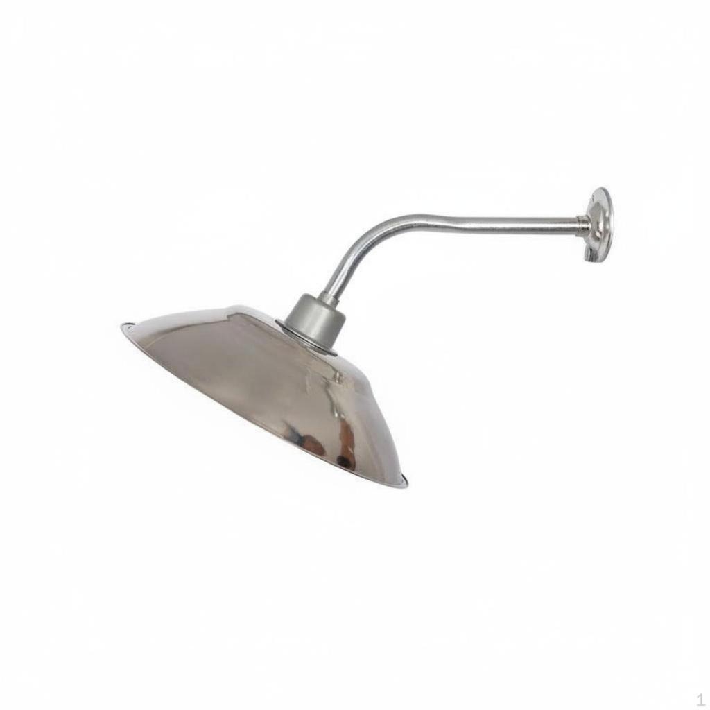 E27 Gooseneck Lamp Waterproof Vintage Outdoor Weatherproof Stainless Steel Wall