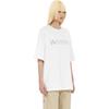 We11done Summer Rhinestone Logo Short Sleeve T-Shirt Unisex Tops White WD-TT1-26-754-U-WH