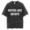 Kpop  Katseye Graphic Washed T Shirt Fashion Vintage Men Women Korean Hip Hop Tshirt Loose Cotton Casual Tshirt Streetwear