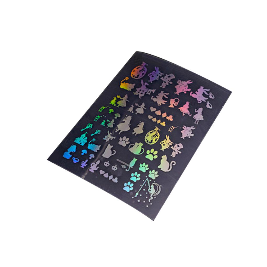 Transparent Stickers with Multiple Pattern DIY Accessory Durable Colorful Crafts Nail Decoration Gift Packaging Multi-Purpose