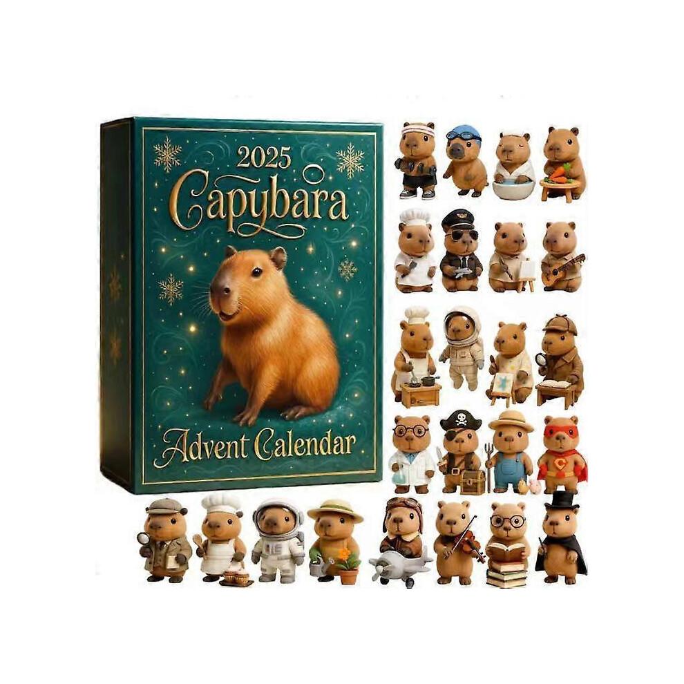2025 Full-Style Acrylic Christmas Advent Calendar, Festive Decoration, Capybara