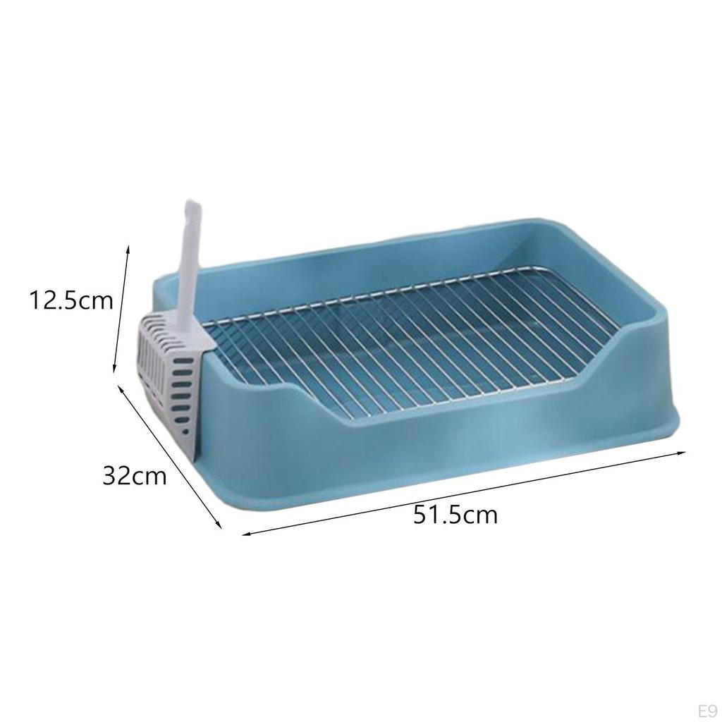 Dog Litter Pan Cage Pee Tray Bunny Bedpan with Scoop Potty for Ferrets