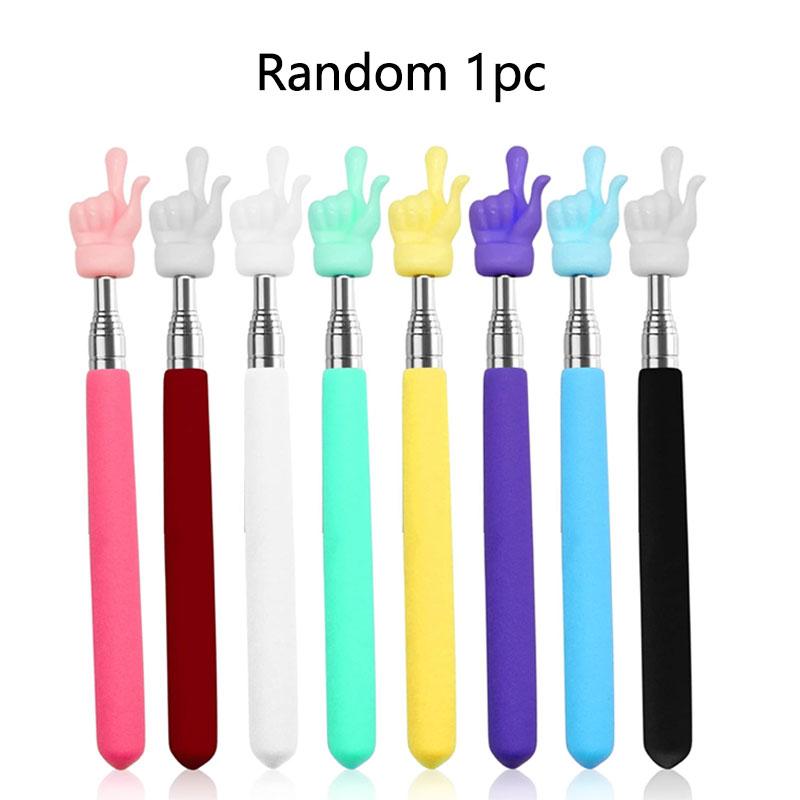Retractable Teacher Pointer Finger Design StainlessSteel Telescopic School Teaching Finger Guide Stick Classroom Teacher Supplie