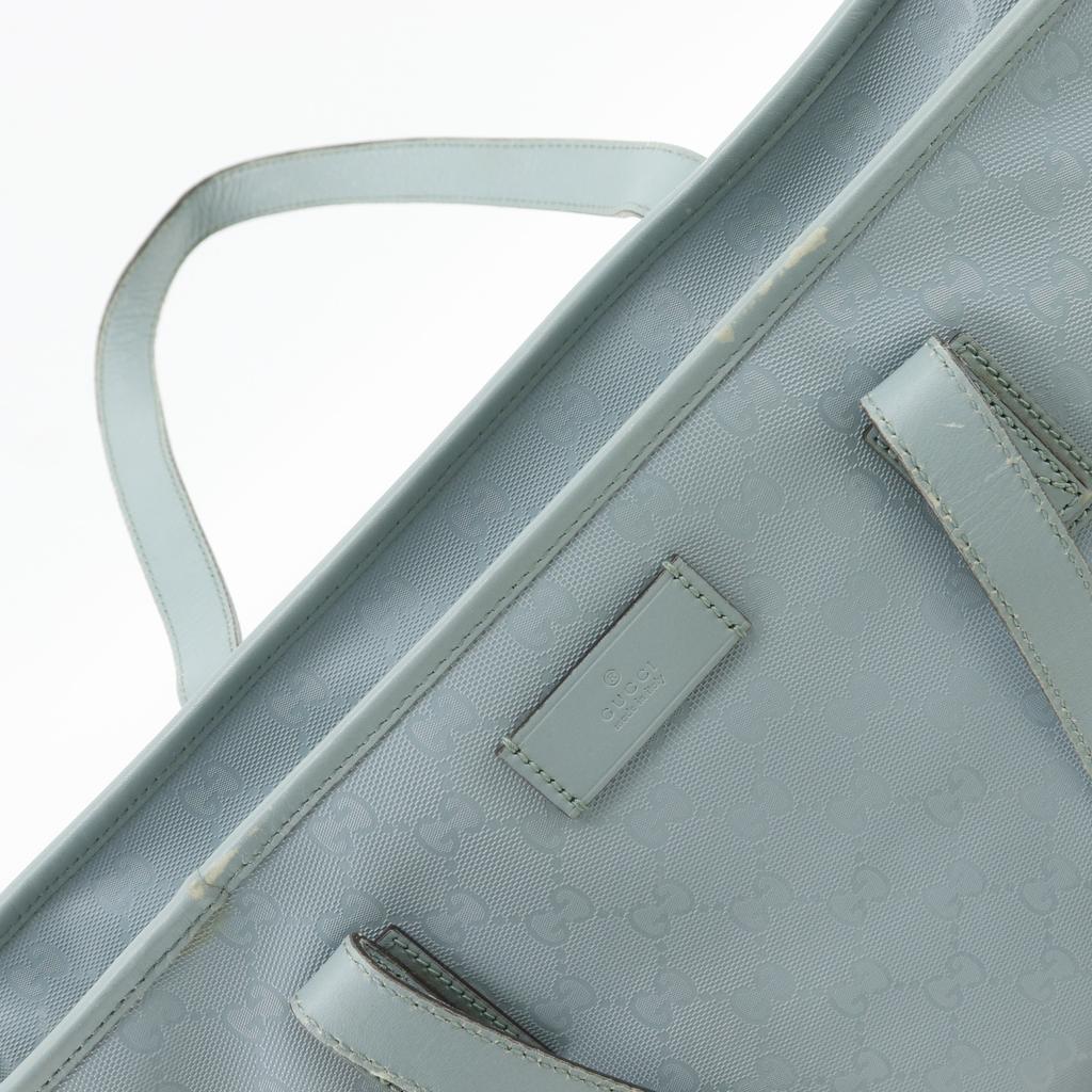 GUCCI GG implementation Tote Bag 211137 light blue PVC unisex Used