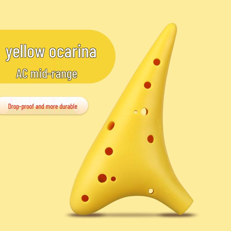12-Hole Alto C Key Beginner Resin Ocarina: Student & Professional Level, Durable & Drop-Resistant