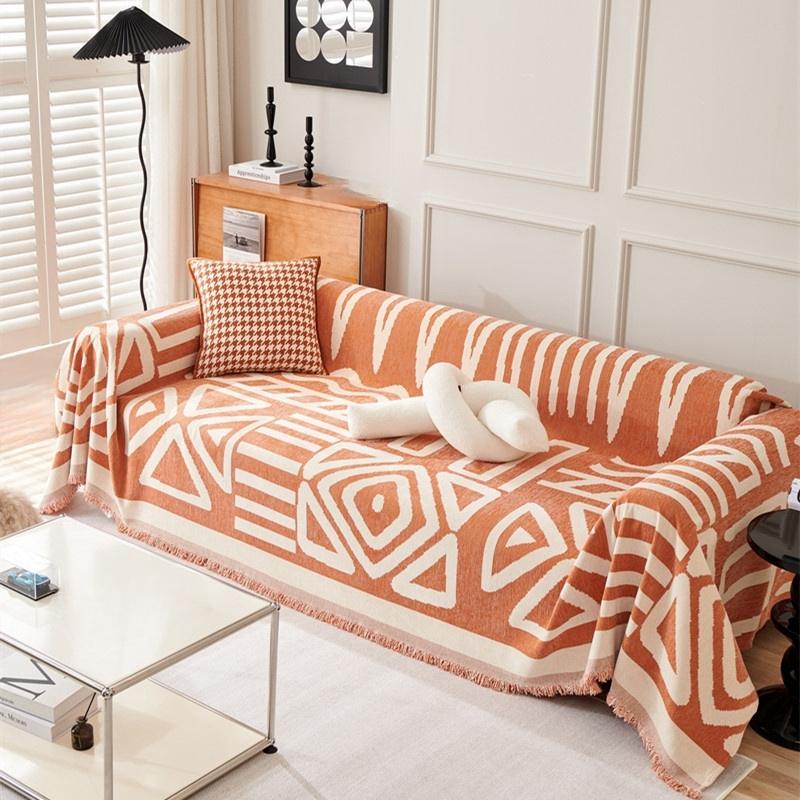 1PC Bohemian Style Double-Sided Fringe Chenille Hair Towel Soft and Comfortable Home Sofa Decoration For Camping Picnic Blanket