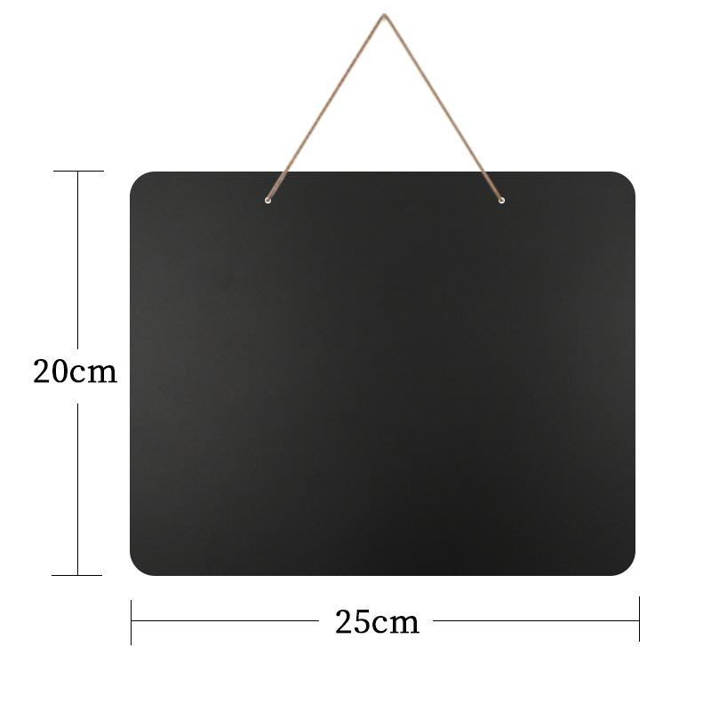 4PCS Double Sided Hanging Small Blackboard Wooden Message Board Home Decoration Classroom Stall Office Sign