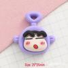 Cartoon Teletubbies & Shin-chan DIY Phone Case, Cup Stickers, and Hair Clip Accessories
