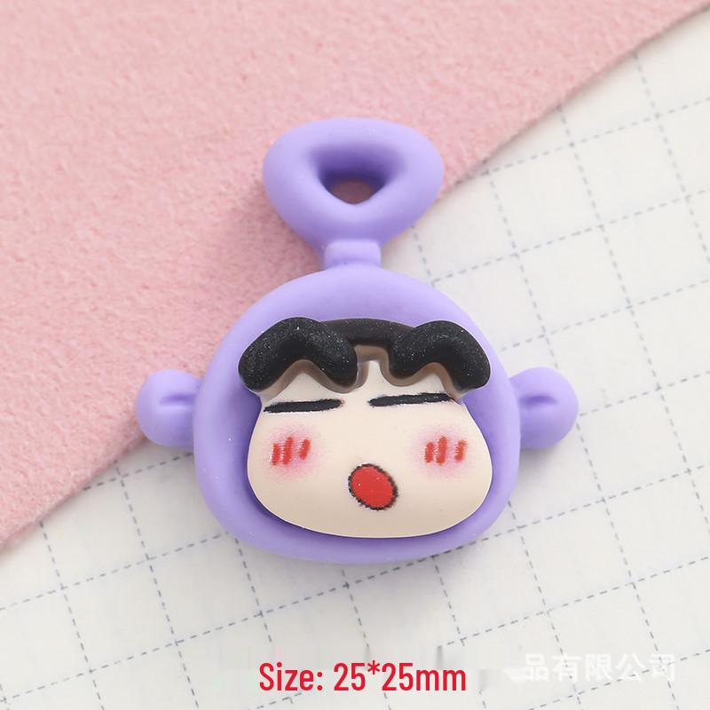 Cartoon Teletubbies & Shin-chan DIY Phone Case, Cup Stickers, and Hair Clip Accessories
