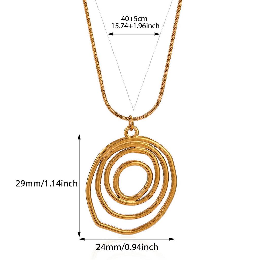 Stainless Steel Floral Pearl Necklace - Luxury Geometric Clavicle Chain