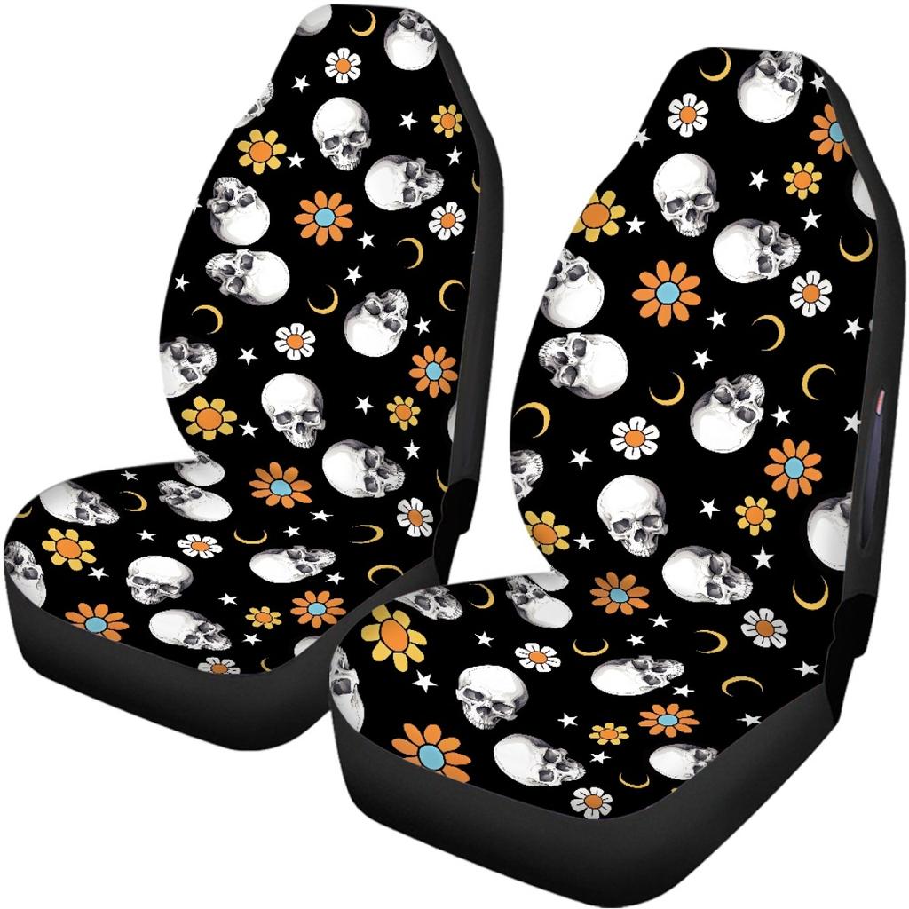Car Seat Covers Full Set Digital Print Abstract Art Waterproof Airbag Compatible Front Rear Seat Cushions Cars SUVs Trucks