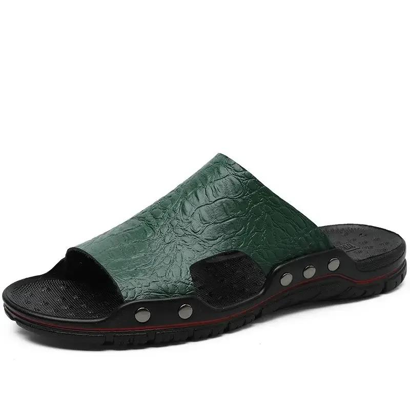 Fashion Male Slipper Flat Slides Summer Casual Men's Shoe With Korean Style Original Cheap Shoes Liquidation Mascullino Designer Luxury