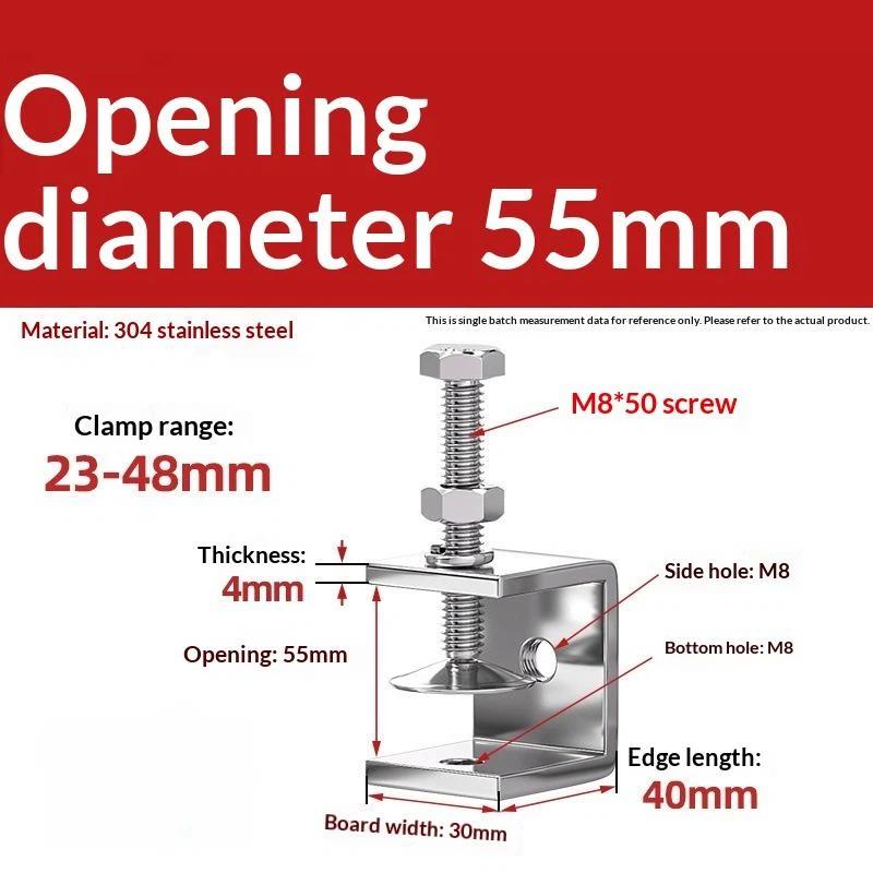 Galvanized Carbon Steel Tiger Clamp Multiple Shapes Open Height 20-130Mm Thickened Material Fixed Fixture Clamping Device