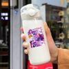 KPop Demon Hunters Sports Transparent Water Bottle Portable Gym Travel Clear Leakproof Drinking Frosted 400ml Play Entertaining Safe Kid Friendly Fun