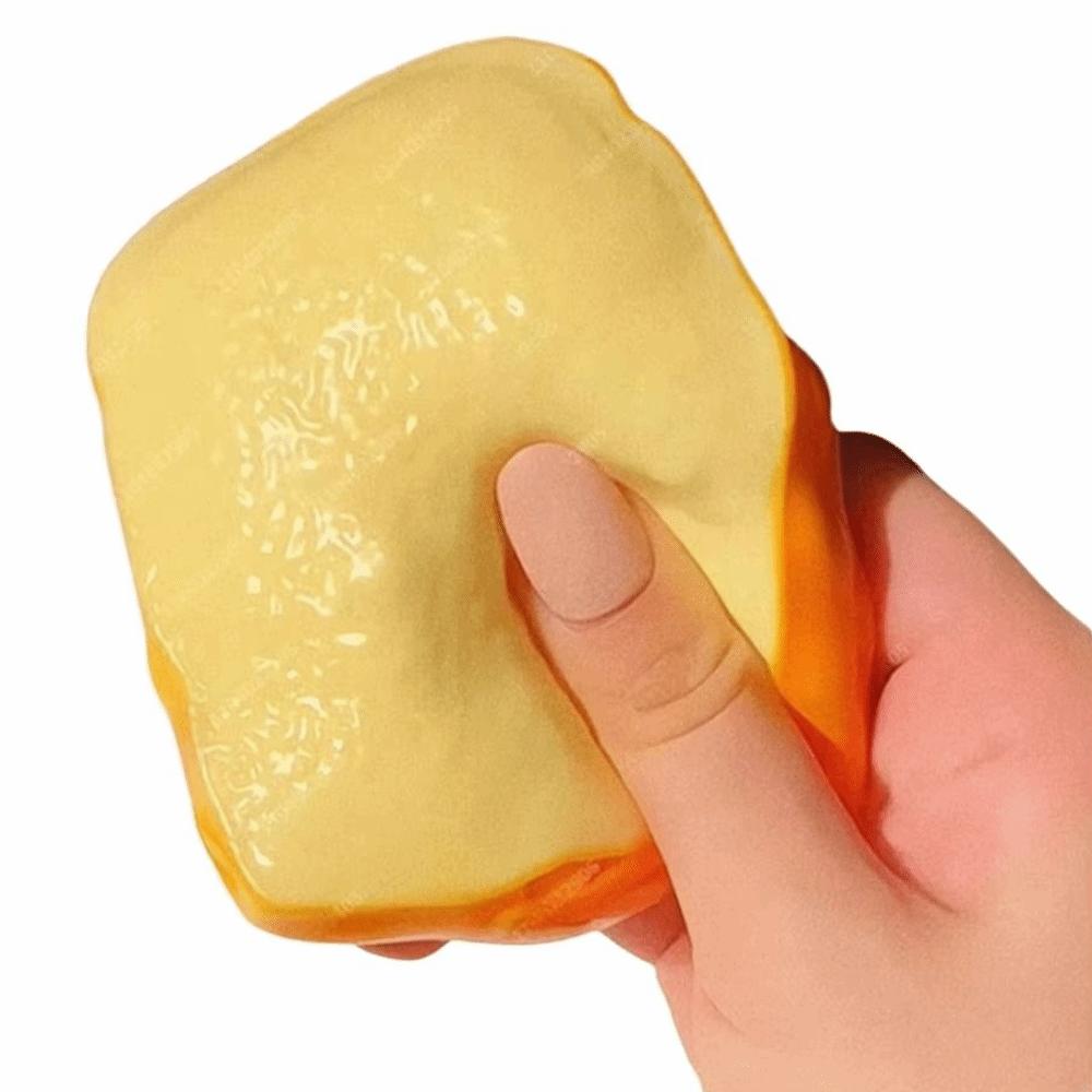 Sound Effects Toast Bread Squishy Toy Crunchy Sensory Fidget Toy for Kids Adults