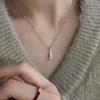 Elegant Water Drop Necklace for Women 925 Sterling Silver with Frosted Zirconia Dainty Everyday Fine Jewelry Gift