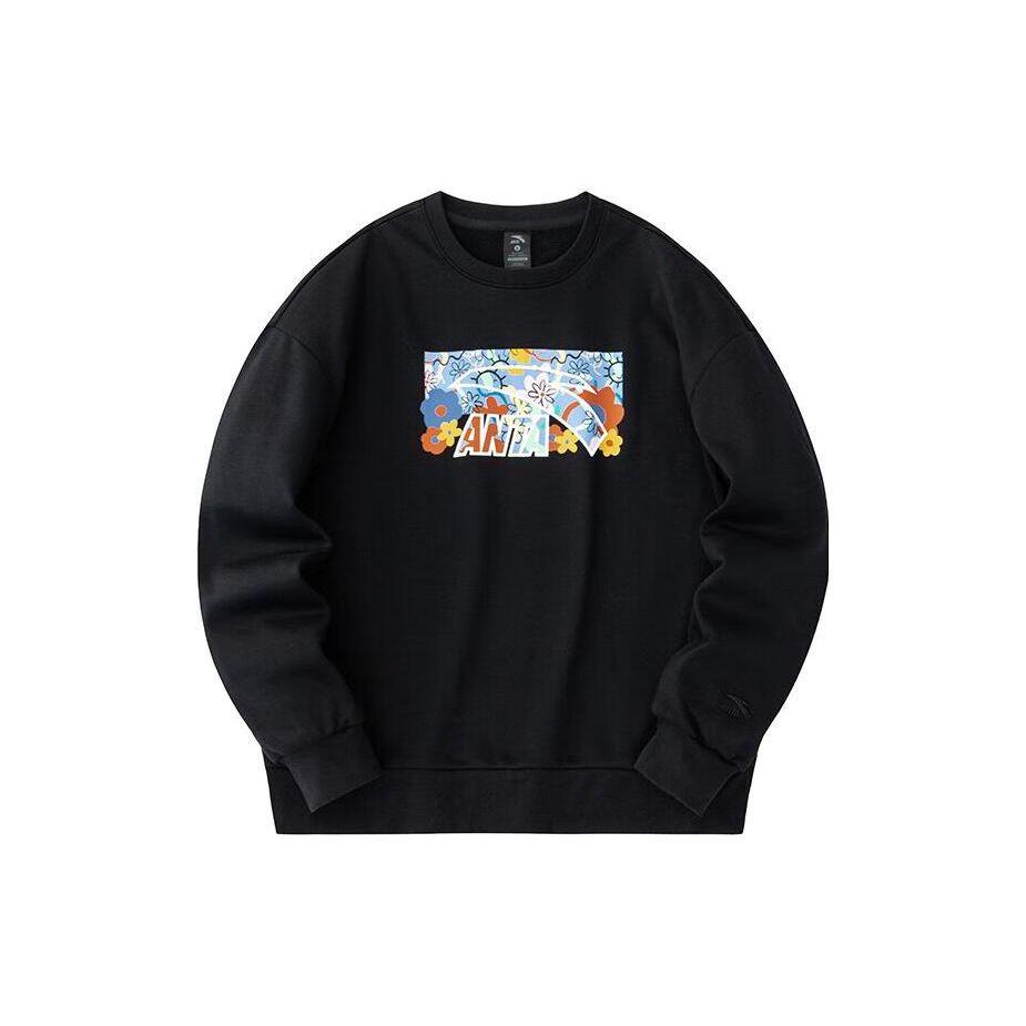 

Anta Lifestyle Series Логотип Печать Буквы Круглый вырез Пуловер Толстый свитшот Женская толстовка Черный 962348717-5 S