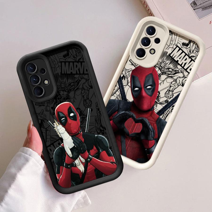 Marvel Deadpool pouzdro pro Samsung Galaxy A23 A12 A36 A33 A16 A26 A22 A32 A34 A56 A24 A13 A14 Měkký kryt