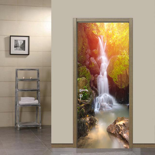 Spray Pattern DIY Door Wall Stickers Home Decor Living Room Children Room Porch Removable Waterproof Self-adhesive Wall Paster