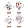 Creative Double Wall Glass Cup Dried Flower Filler Glass Cups Tea Coffee Cups Gifts High Borosilicate Glass Cups with Handles