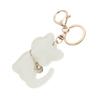 Cat Keychain Cute Cat PU Leather Bag Charm [tonecraft] - Simple, Classic, Popular, Stylish, (White)