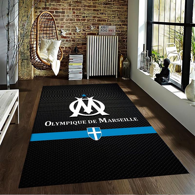Olympique De Marseille Logo Suitable As a Non-slip Mat for the Living Room or Bedroom Sofa