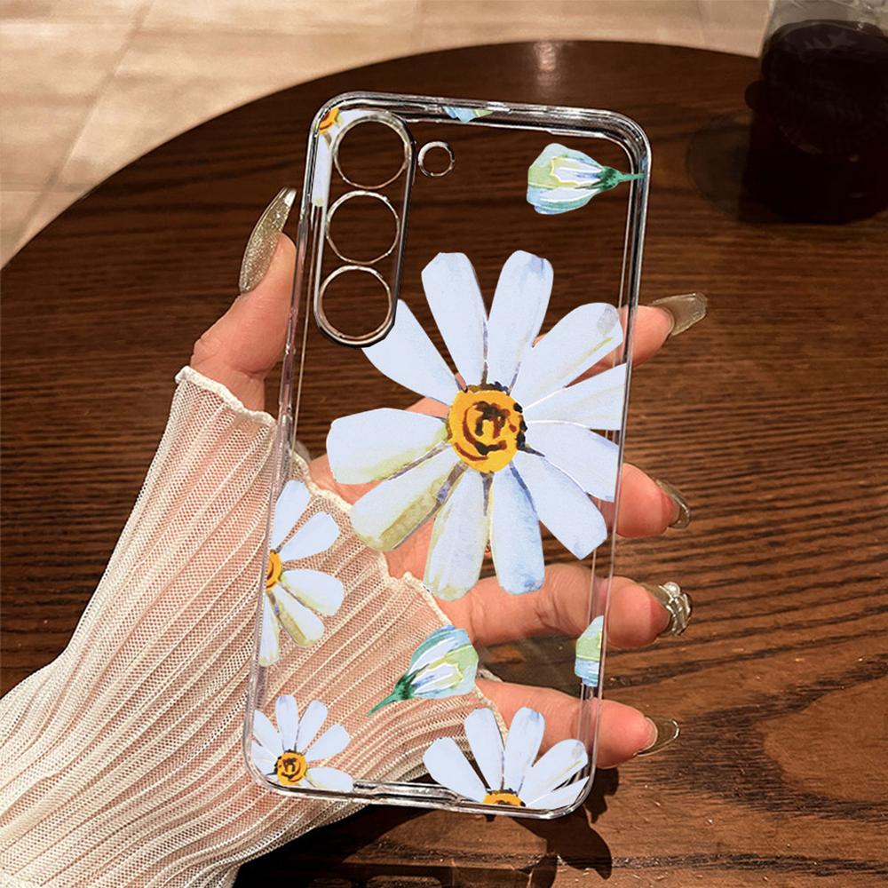 Monstera Deliciosa Lavender Floral Phone Case For Samsung Galaxy A56 A16 A26 A36 A37 A57 A21S A53 A33 A73 A12 Transparent Cover