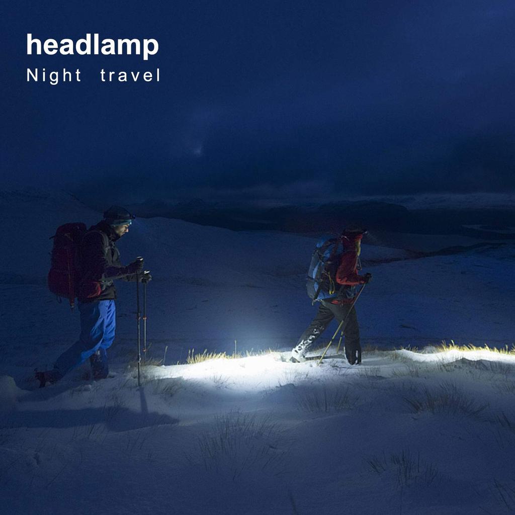 Five-Head LED USB Rechargeable Headlamp Super Bright Portable Head Flashlight Working Light Head-Mounted Fishing Camping Lantern