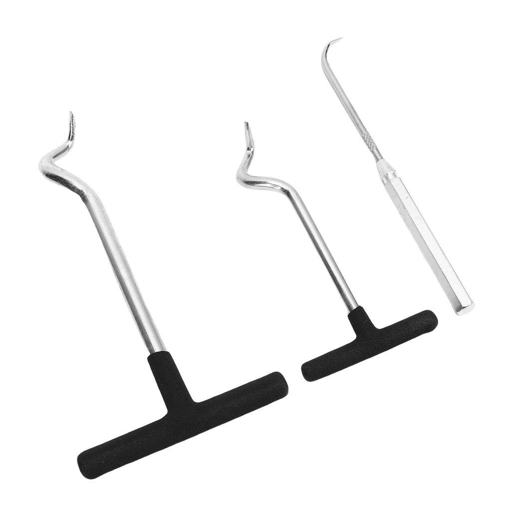 3 Pcs Heavy Duty O Ring Rubber Seal Puller Pick Tool Set Metal Universal Fit Oil Seal Puller for