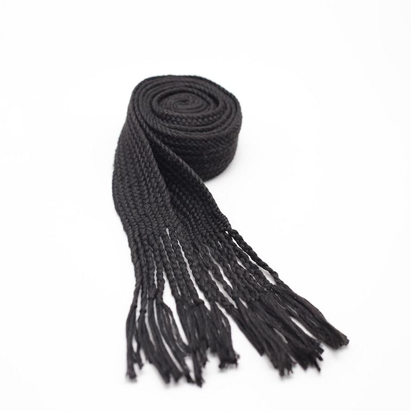 1pcs Cotton Waistband Sweatpants Drawstring Strap Solid Color Braided Rope Hoodies Band DIY Sewing Accessories