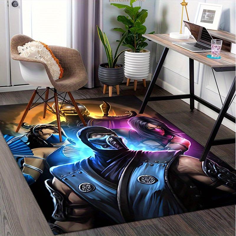 1pc Mortal Kombat,Sub Zero,Mileena Office Carpet Soft Polyester Non slip Machine Washable Indoor Car