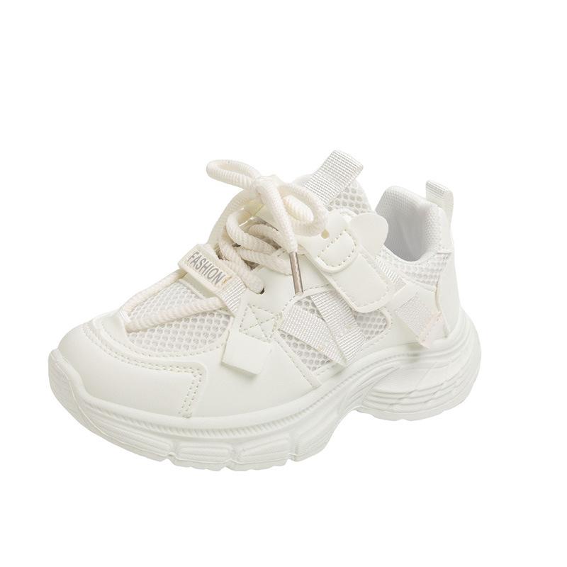 Girls' Sports Shoes 2025 Spring and Autumn New Casual Little White Shoes Children's Dad Shoes Boys Breathable Mesh Running Shoes